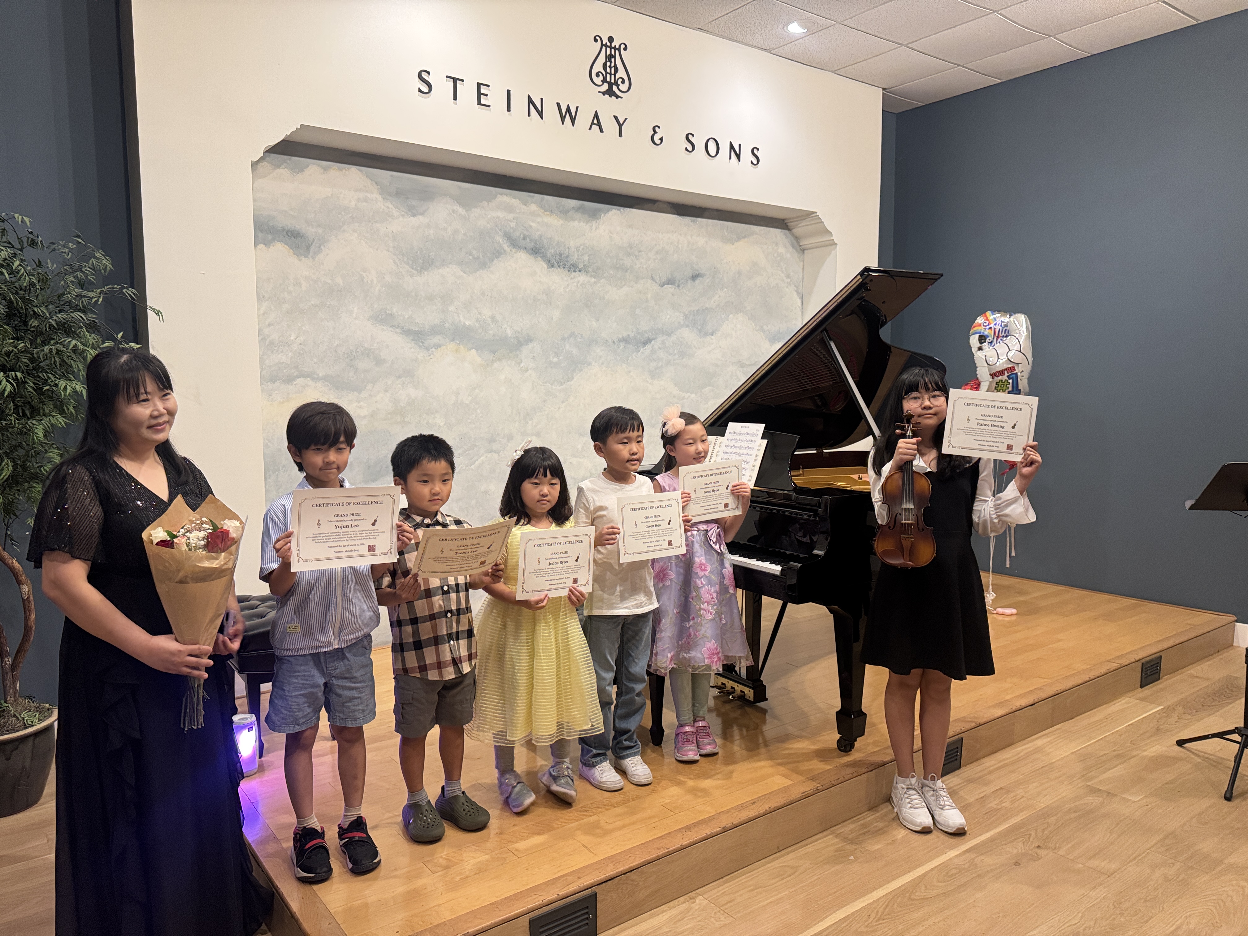 Michelle Jung student recital at Steinway Gallery Austin